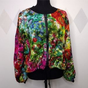 Speed Limit MPH vintage full zip cropped jacket